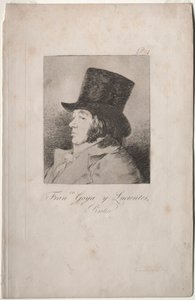 The Caprichos: Portrett av Goya. av Francisco de Goya