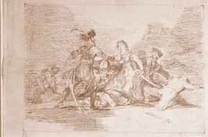 The Disasters of War: Det er allerede for sent (Forberedelsestegning av Francisco de Goya