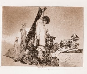 The Disasters of War: Det er ikke noe håp (etsing fra den forberedende tegningen av Francisco de Goya