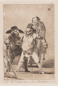 The Habit of Command, sent 18.-tidlig 19 århundre (trykk) av Francisco de Goya