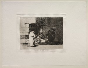 The Horrors of War: A Woman's Charity av Francisco de Goya