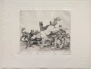 Krigens redsler: Han forsvarer seg godt av Francisco de Goya