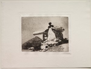 The Horrors of War: What Courage!. av Francisco de Goya
