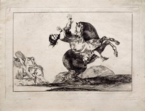 Hestebortføreren fra serien Los Disparates Follies, 1815-1819 av Francisco de Goya
