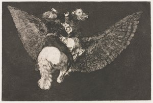 Ordspråkene: Flyvende dårskap av Francisco de Goya