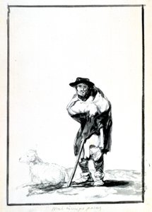 Hyrden, ca 1760-1820 av Francisco de Goya