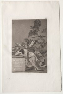 Fornuftens søvn produserer monstre av Francisco de Goya
