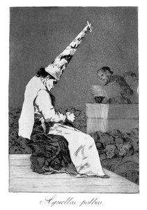 Disse støvflekkene, Perrico den krøpling, 1799 av Francisco de Goya
