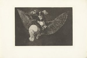 flyvende dårskap Ulik volante Los Disparates (The follies) (serietittel) Los Proverbios (Ordspråkene) (serietittel) av Francisco de Goya