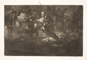 Vår Herre skaper dem, og de ender opp i vakker forening / Fugler av samme fjær flyr i flokker av Francisco de Goya