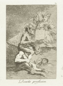from bekjennelse Devota Profesion (tittel på objekt) Los Caprichos (serietittel) av Francisco de Goya