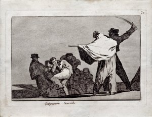 Velkjent dårskap fra serien Los Disparates Follies, 1815-1819 av Francisco de Goya