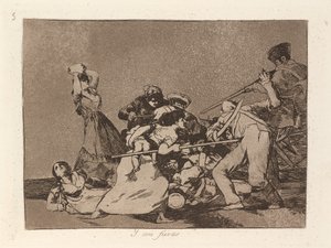 Y son fieras (Og de er som ville dyr) av Francisco de Goya