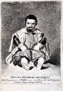 Dvergen, Sebastián de Morra, ved domstolen til Felipe IV av Francisco de Goya
