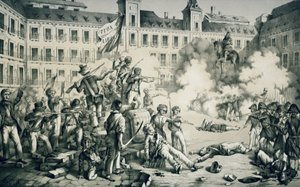 Den spanske revolusjonen i 1854 (litografi) av Francisco de Paula van Halen