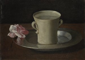 En kopp vann og en rose, ca. 1630