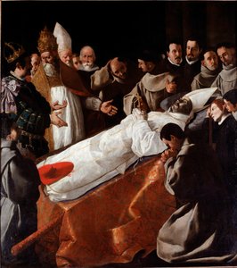 Saint Bonaventures kropp ligger i staten av Francisco de Zurbaran