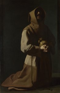 Saint Francis in Meditation, 1635-1640 av Francisco de Zurbaran