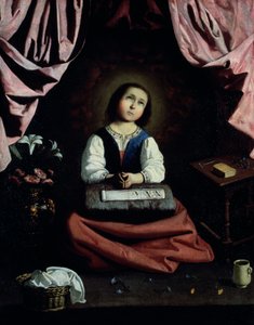 Den unge jomfru, c1632-33 av Francisco de Zurbaran