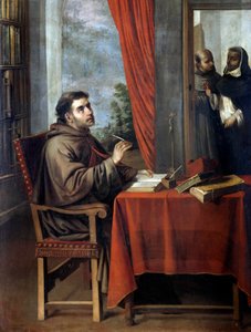 Besøk av den italienske teologen og filosofen Saint Thomas Aquinas (Tommaso d