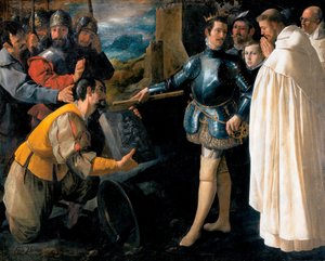 Sankt Peter Nolasco gjenoppretter Jomfru Marias bilde av Francisco de Zurbaran