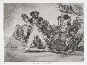 Dette er for mye! (Det er sterkt!) Fra serien The Disasters of War (Los Desastres de la Guerra ... av Francisco de Goya