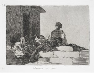 Forgjeves beklager fra serien The Disasters of War av Francisco de Goya