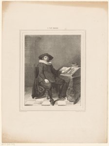 Portrett av ukjent mann av Franciscus Bernardus Waanders