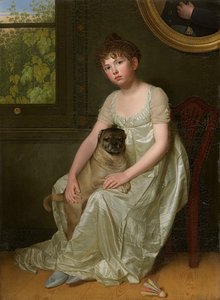 Portrett av Sylvie de la Rue (olje på lerret) av Franciscus Joseph Octave van der Donckt
