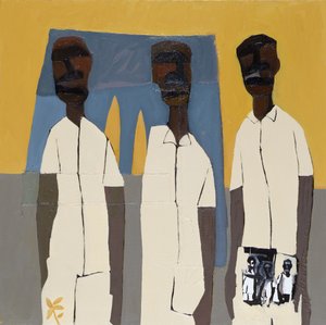 Kirkegutter III, 2000 (blandet teknikk på lerret)