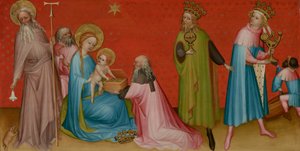 The Adoration of the Magi med Saint Anthony Abbed, ca.1400
