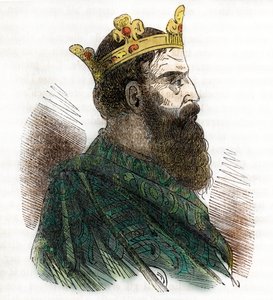 Portrett av den bysantinske keiseren Leon III den isauriske eller syreren (680-741) (Leo III den isauriske keiseren av det bysantinske riket) tegnet fra "I misteri del vaticano"" av Franco Mistrali 1843