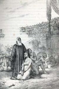 Roman Antiquite: The Christian Martyrs in the Amphitheatre (First Martyrs of the Church of Rome) Tegning fra "" Misteri del Vaticano"" av Franco Mistrali av Franco Mistrali