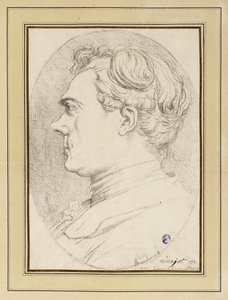 Karikaturportrett av maleren Ménageot, Roma 1772