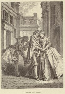 The School of Husbands (gravering) av Francois (after) Boucher