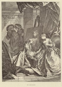 Den sicilianske (gravering) av Francois (after) Boucher