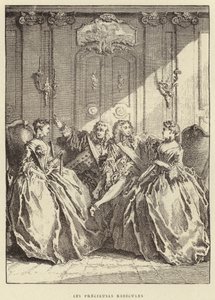 Les Precieuses Ridicules (gravering) av Francois (after) Boucher