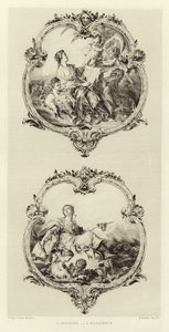 Historie, veltalenhet (gravering) av Francois (after) Boucher