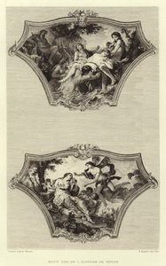 Mønsterdekk fra historien om Psyche (gravering) av Francois (after) Boucher