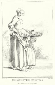 Selger av nøtter (gravering) av Francois (after) Boucher