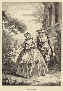 Sganarelle (gravering) av Francois (after) Boucher