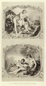 Venus Entering the Bath, The Education of Love (gravering) av Francois (after) Boucher
