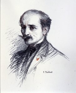Portrett av Edmond Rostand. (1868-1918) Tegning av Thévenot François (1856-1943). av Francois (after) Thevenot