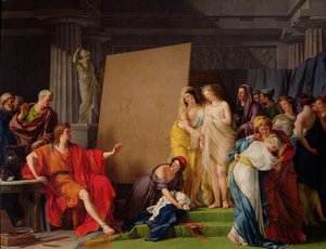 Zeuxis velger modeller fra de vakre kvinnene i Croton