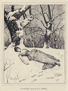 Selvmord (litho) av Francois Auguste Didier Clovis