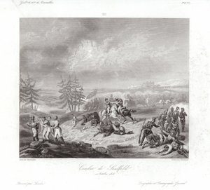 Combat de Saalfeld av Francois Augustin Desmoulins