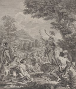 Døperen Johannes forkynner for en folkemengde, ca. 1729.