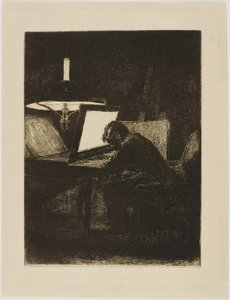 Francois Bonvin Etsning av François Bonvin