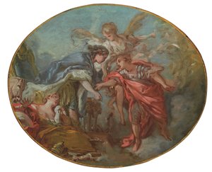 En allegori (olje på lerret) av François Boucher