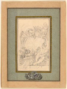 Armorial Bookplate for Crozat, Baron de Thiers av François Boucher